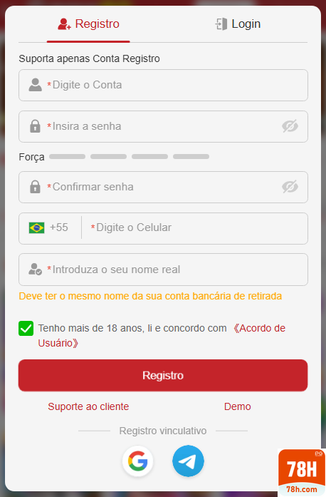 Experiência de Jogos 78h.com